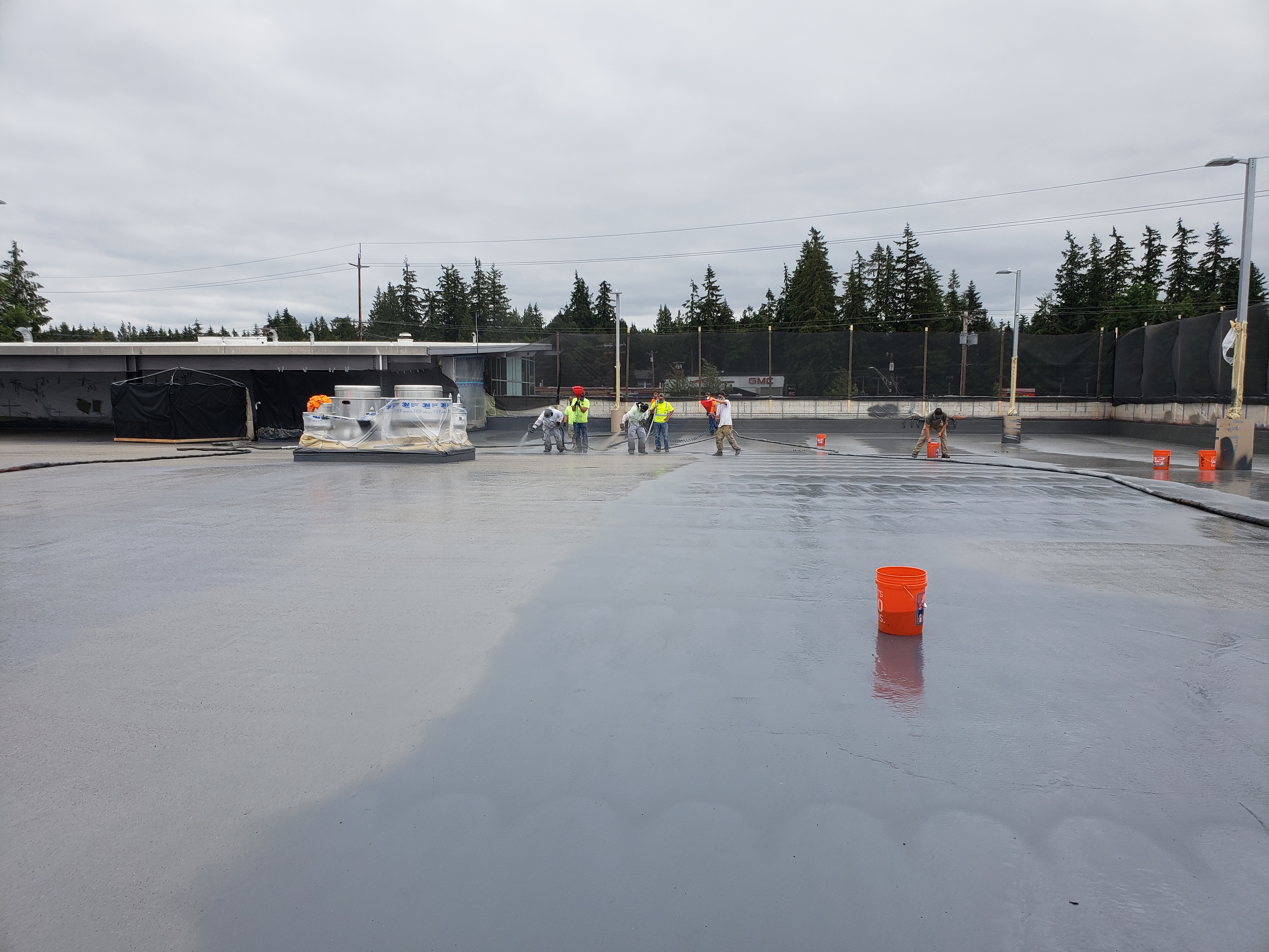 Primer applied to an existing membrane roof before coating